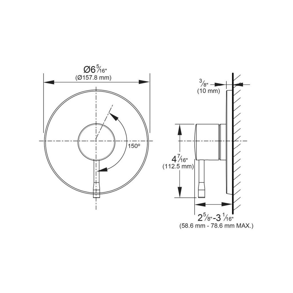 Grohe 14472A00 Essence PBV Trim With Cartridge Hard Graphite 4
