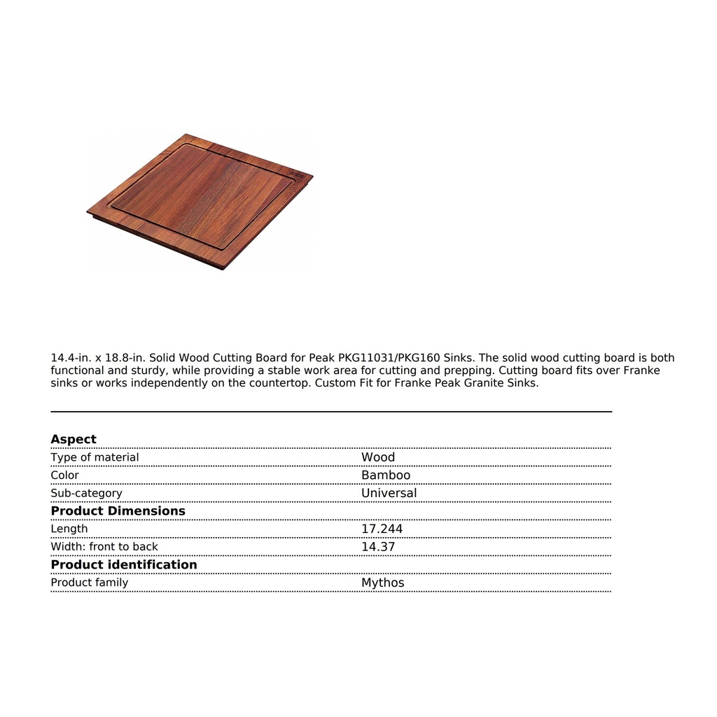 Franke PG-40S Cutting Board
