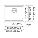 Franke PKG110-20SG Peak Granite Single Bowl Sink Shadow Grey