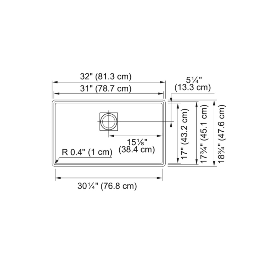 Franke PKG110-31SG Peak Granite Undermount Sink Single Shadow Grey Includes Waste Fittings