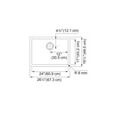 Franke PS2X110-24-12-CA Professional Series 2.0 Single Laundry Sink. 8 Mm Radius