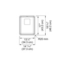 Franke PTX110-14-CA Pescara Sink 18 Ga 17X13 1/2 Single 20 Mm Corners