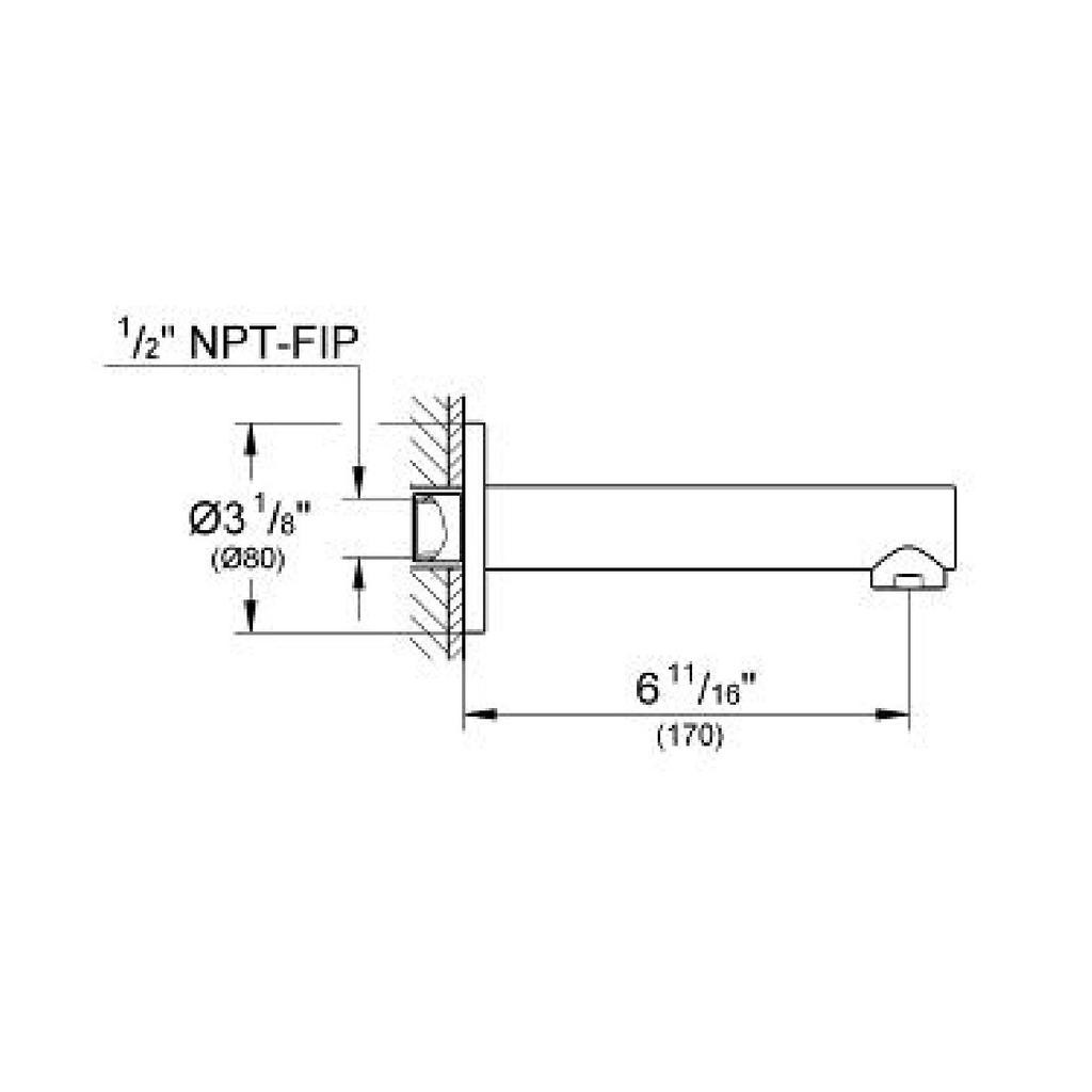Grohe 13274GN1 Concetto Bath Spout Brushed Cool Sunrise 3