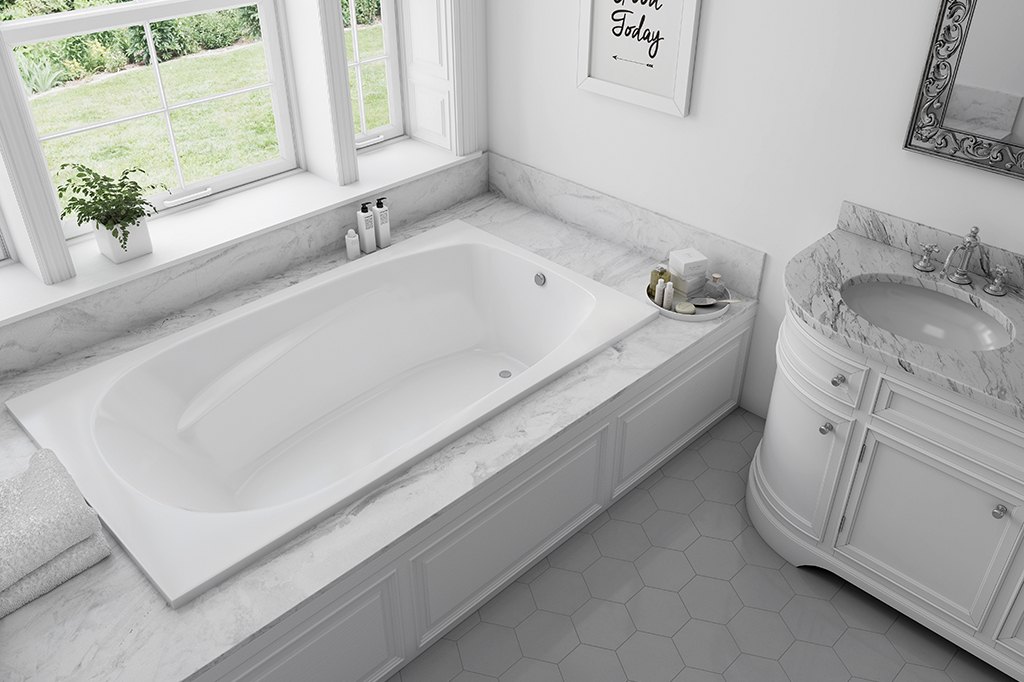 Mirolin H724281 White Hudson 6 Drop In Bath 8-Pack