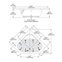 Mirolin SO606AWR1 White Soho 1 Corner Whirlpool (RH motor)