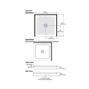 Mirolin SQD3636D1 White Strada 36" Sqd Base Side & Back Flange