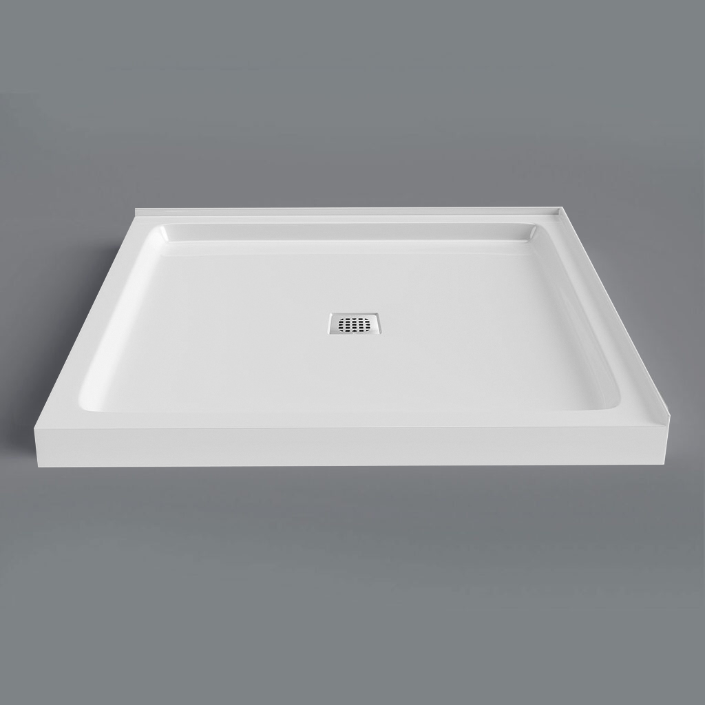 Mirolin SQD3636D1 White Strada 36" Sqd Base Side & Back Flange