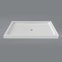 Mirolin SQD4836LD1 White Strada 48" Sqd Base Lh & Back Flange
