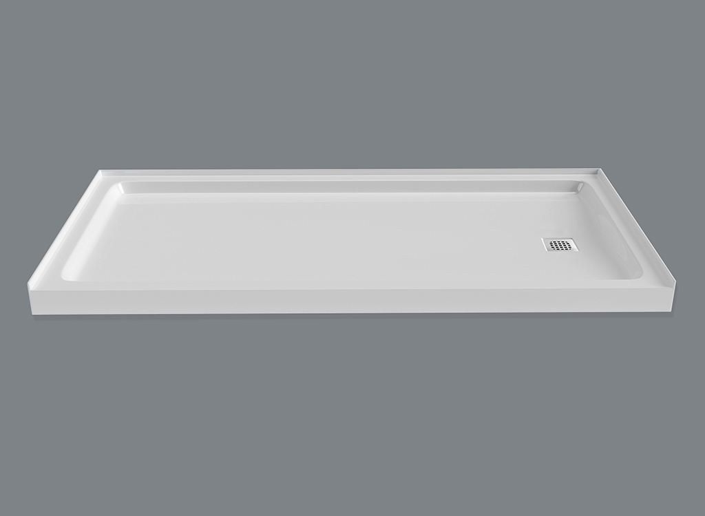 Mirolin SQD6030RA1 White Strada 60" Sqd Alcove Base