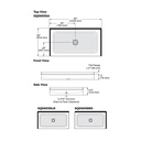 Mirolin SQD6036LD1 White Strada 60" Sqd Base Lh & Back Flange