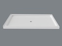 Mirolin SQD6036RD1 White Strada 60" Sqd Base Rh & Back Flange