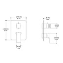 ALT 20883 Riga Uniplex T23 Trim Kit 3 Way Non-Shared Chrome 2