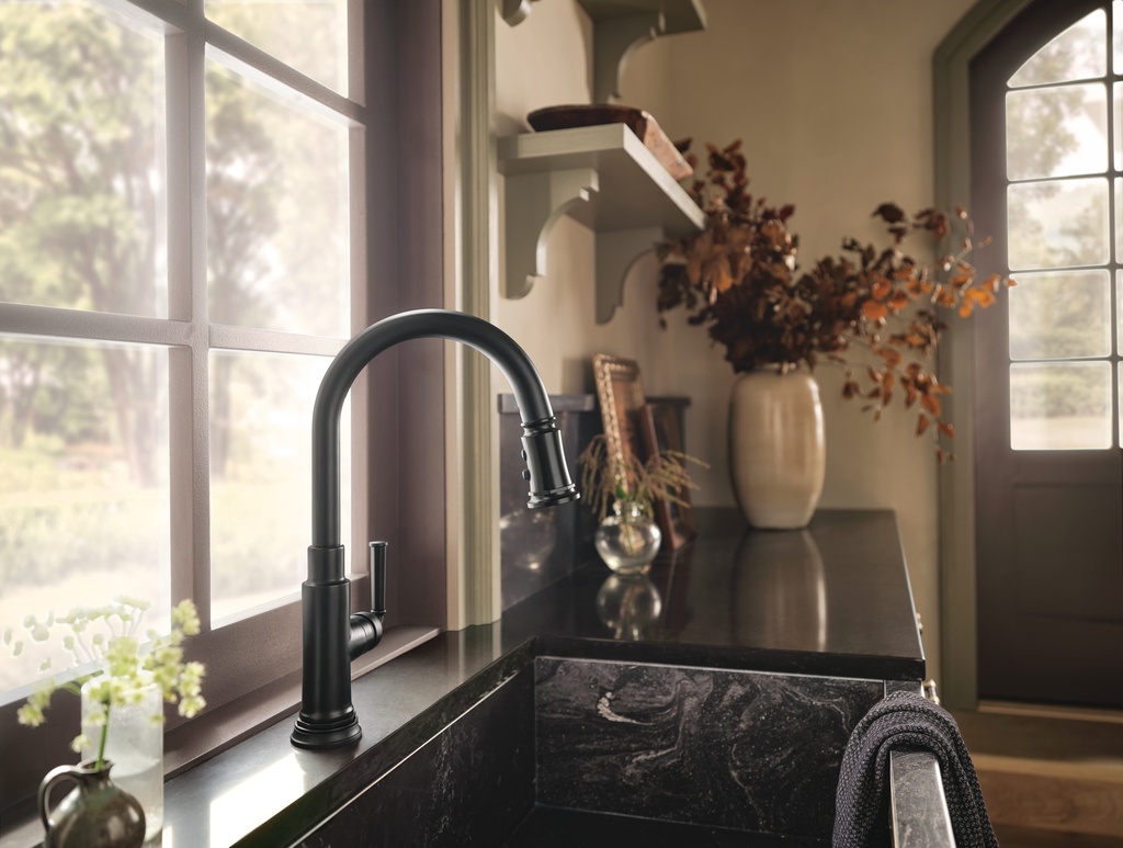 Brizo 64074LF Rook Pull Down Kitchen Faucet With Smart Touch Chrome