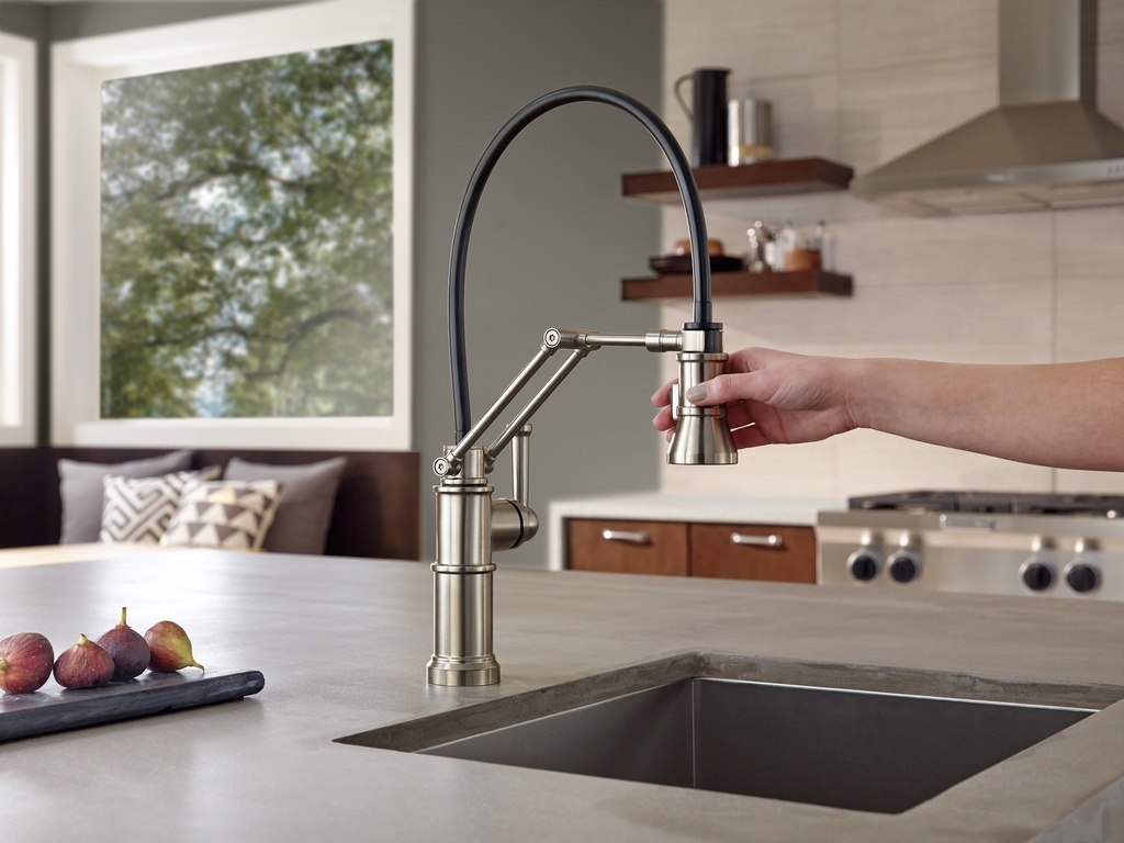 Brizo 63225LF ARTESSO Single Handle Articulating Kitchen Faucet