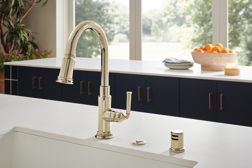 Brizo 63074LF Rook Single Handle Pull Down Kitchen Faucet Luxe Steel