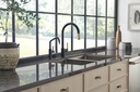 Brizo 63043LF-BLGL Litze Arc Spout Pull Down Knurled Handle Matte Black Luxe Gold