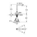 Grohe 31559002 Ladylux L2 Smartcontrol Pull Out Dual Spray Kitchen Faucet Chrome 5