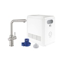 Grohe 31608DC2 Blue Pull Out Faucet With Chilled Sparkling Water SuperSteel 1
