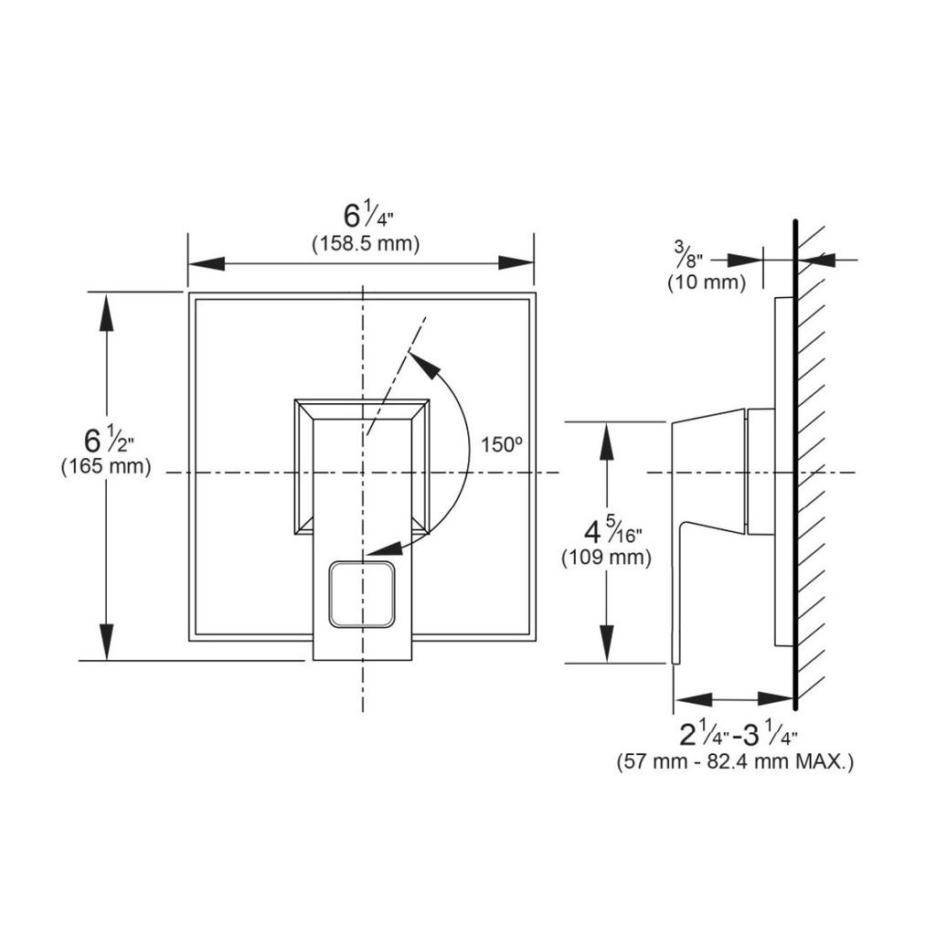 Grohe 14469000 Eurocube PBV Trim With Cartridge Chrome 4