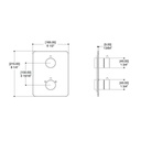ALT 30882 Via Dante Uniplex T23 Trim Kit 2 Way Non Shared Chrome 2