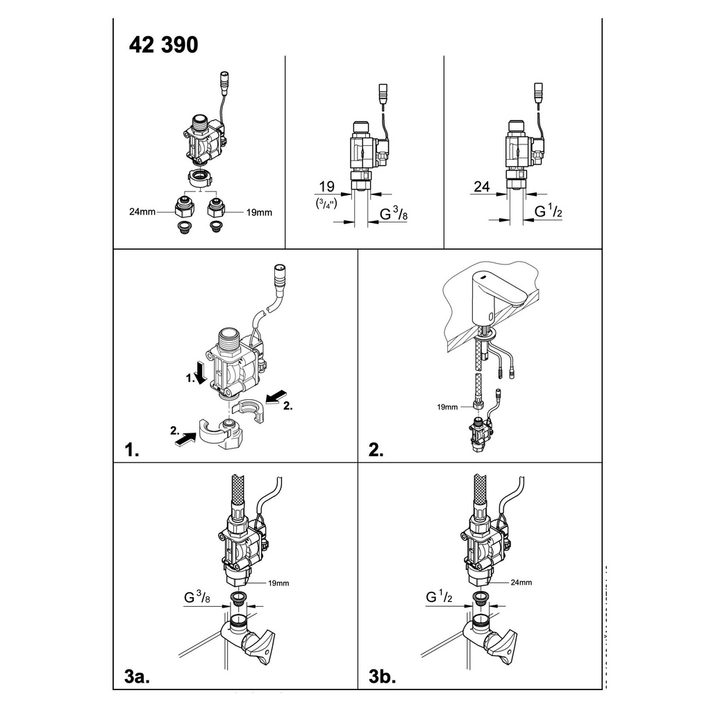 Grohe 42390000 Universal Solenoid Valve Chrome 1