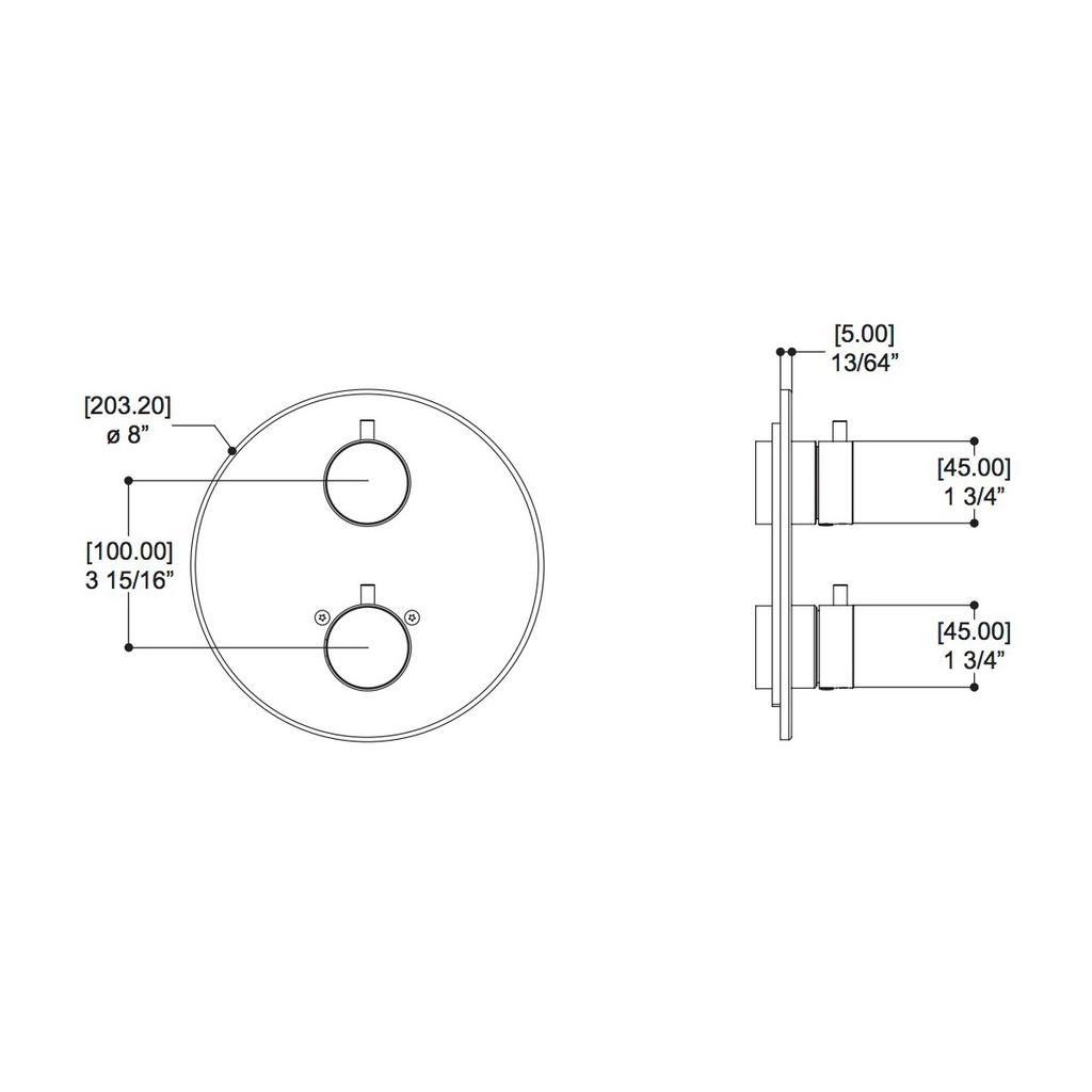 ALT 10882 Circo Uniplex T23 Trim Kit 2 Way Non Shared Chrome 2