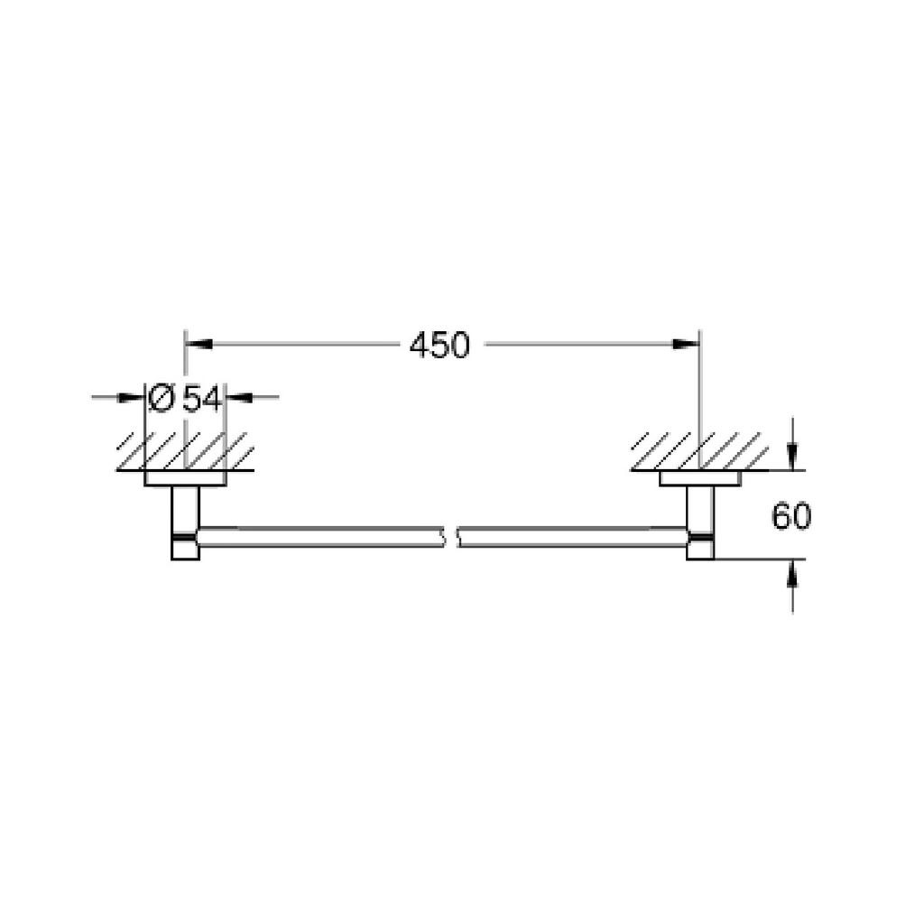 Grohe 40688GN1 Essentials Towel Rail 18 Brushed Cool Sunrise 2