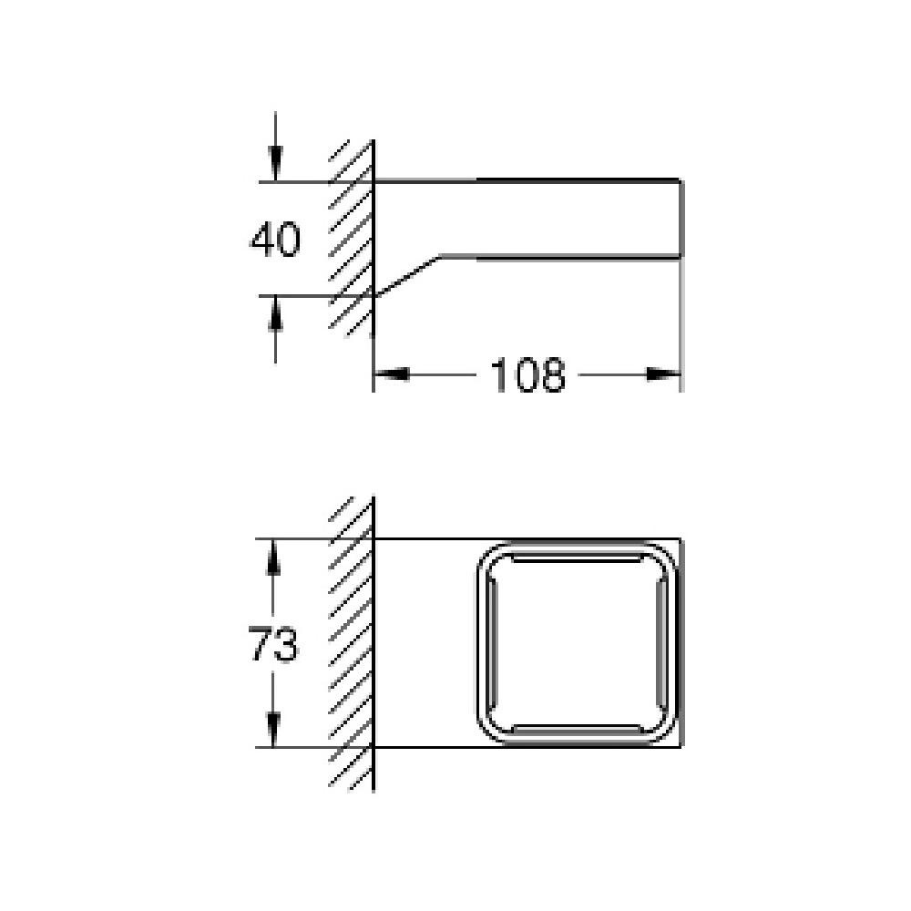 Grohe 40865000 Selection Cube Holder Chrome 2