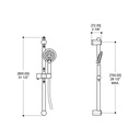 ALT 90840 Round Shower Rail Electro Black 2