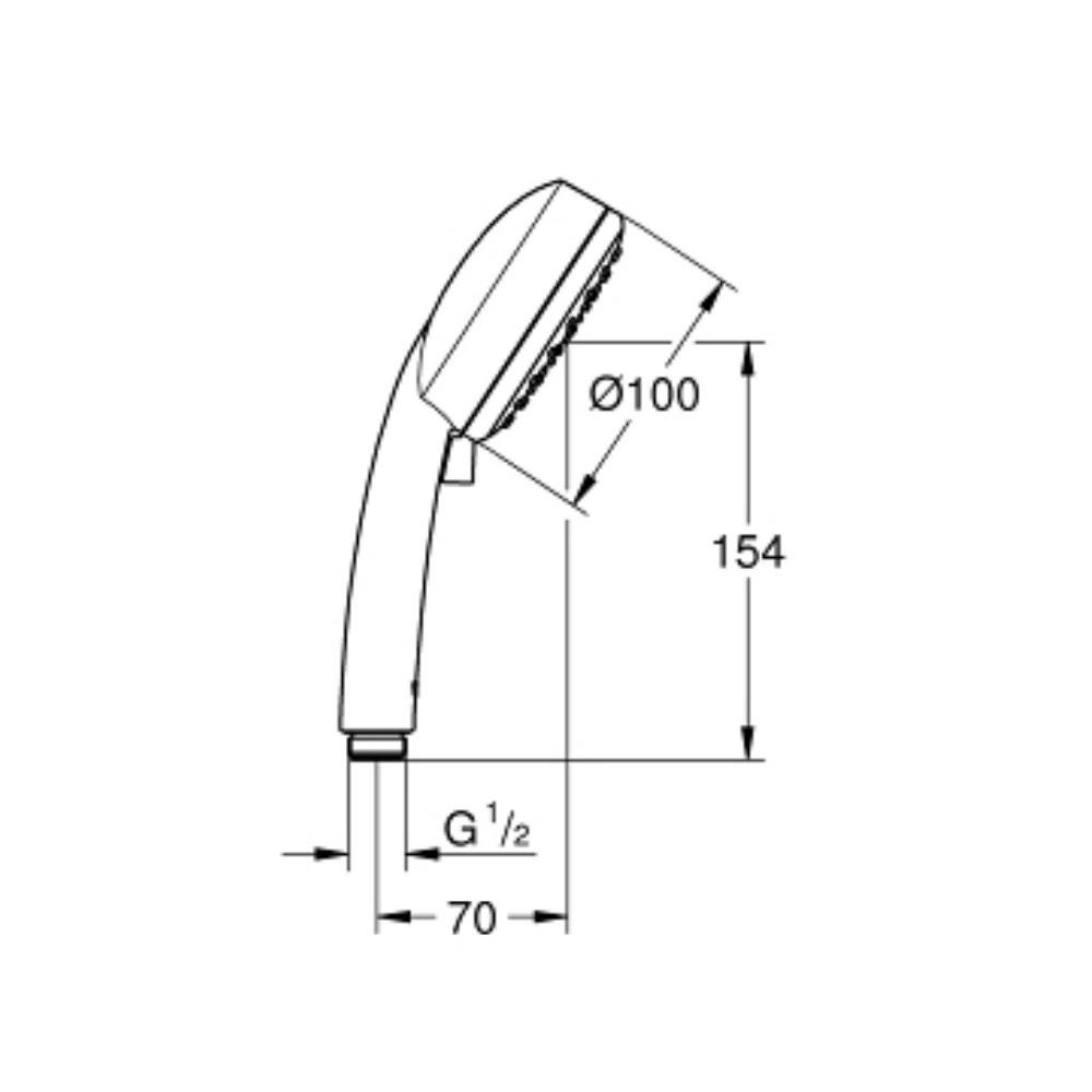 Grohe 26046EN2 Tempesta Cosmopolitan 100 Hand Shower Brushed Nickel 3