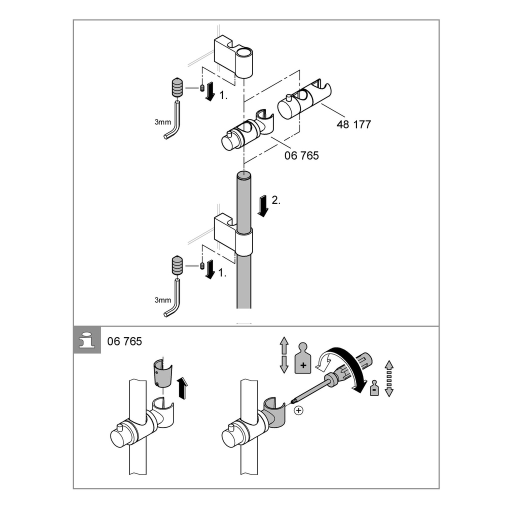 Grohe 48177000 Universal Glide Element Chrome 1