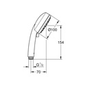 Grohe 26046002 Tempesta Cosmopolitan 100 Hand Shower Chrome 3
