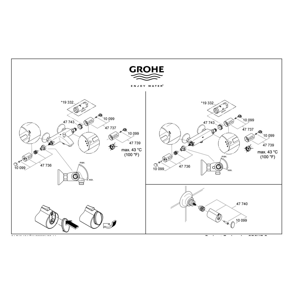 Grohe 47738000 Universal Escutcheon Chrome 1
