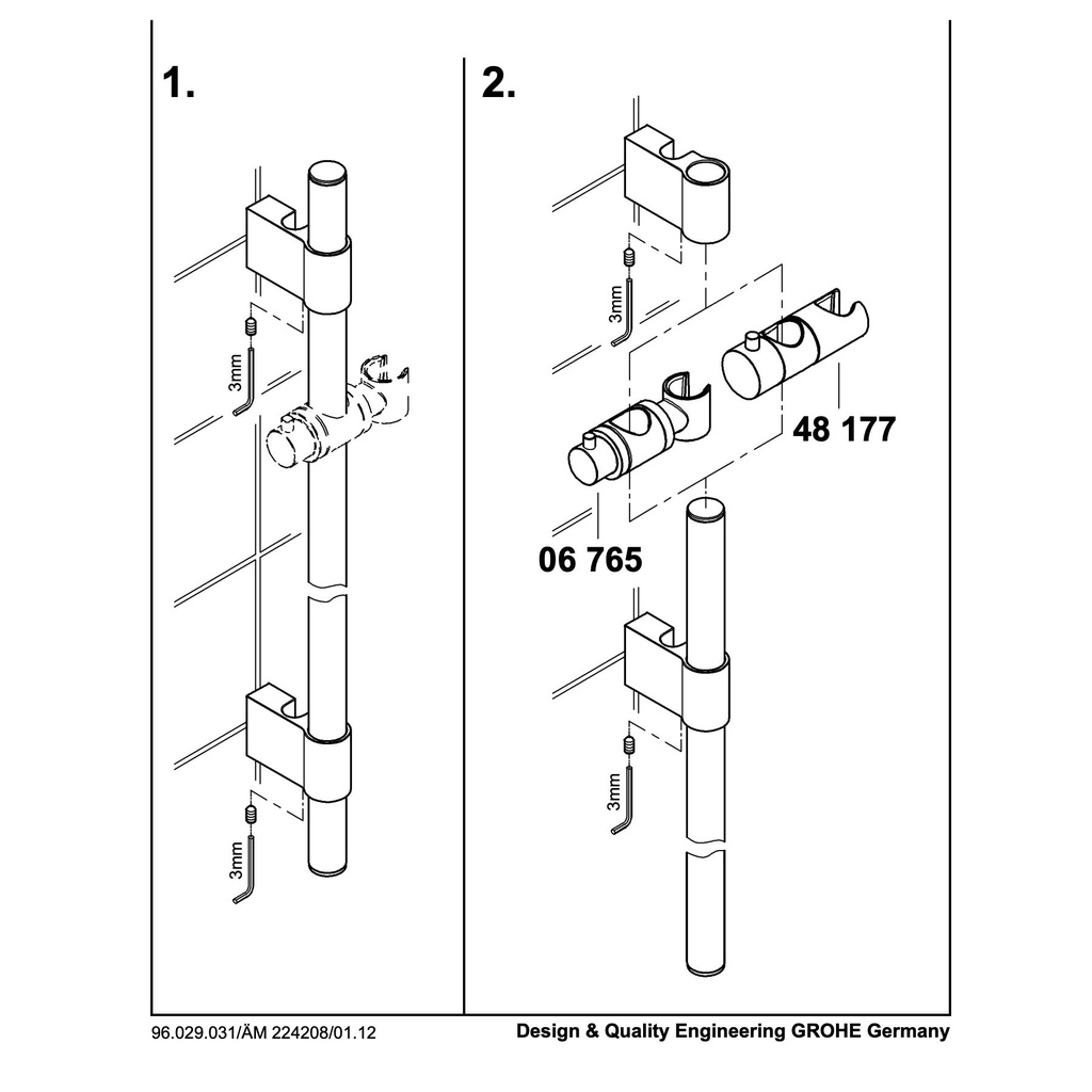 Grohe 06765000 Slide Element For Shower Bar Chrome 1