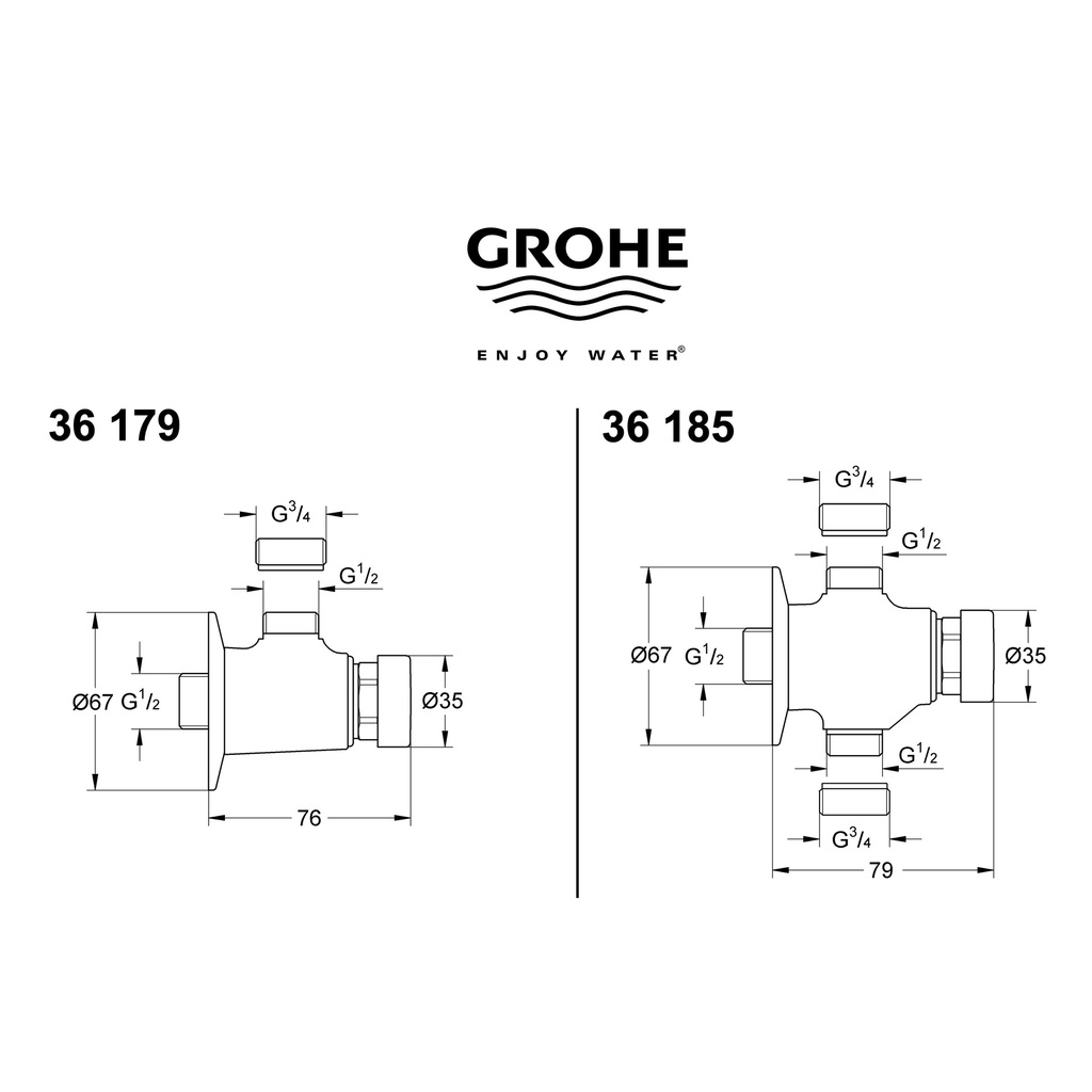 Grohe 42985000 Contro Press Cartridge Chrome 1