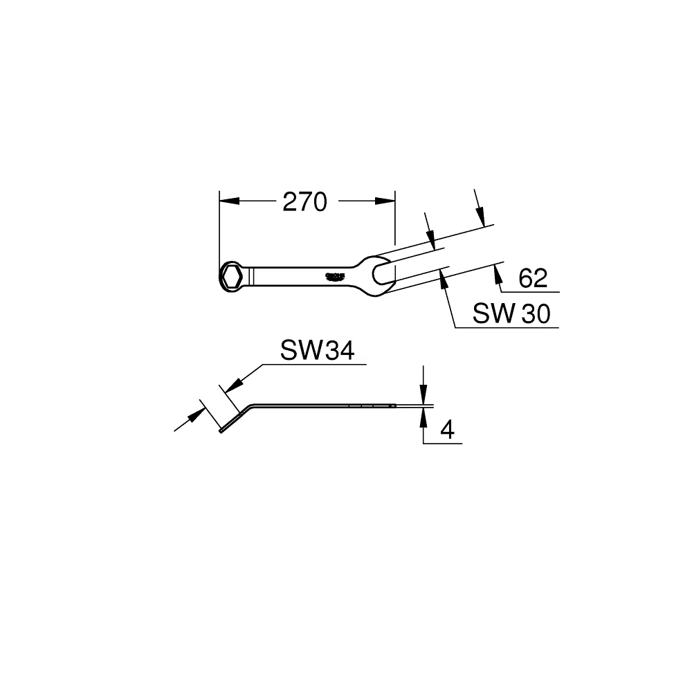 Grohe 47928000 Flat Spanner Chrome 1