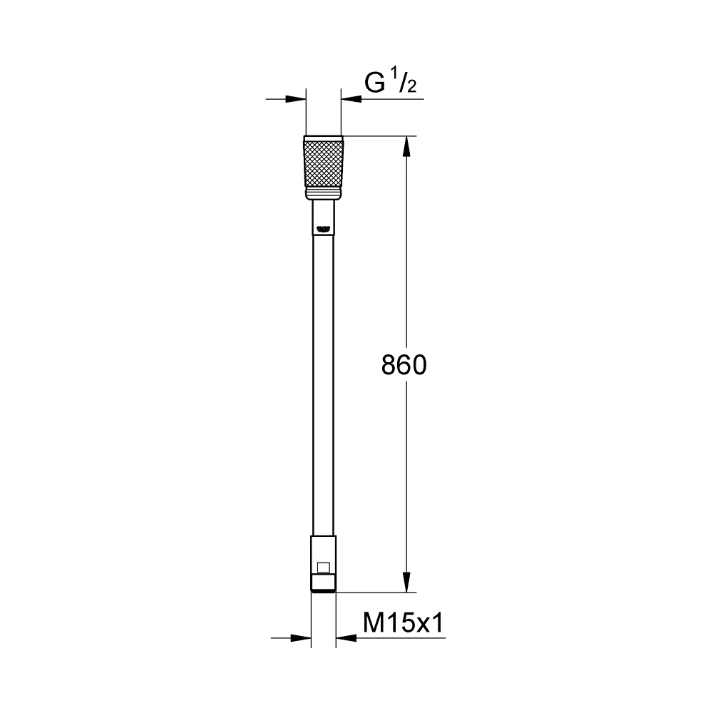 Grohe 46104000 Universal Metaflex Hose Chrome 1