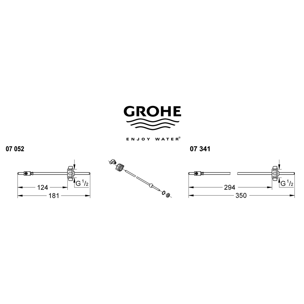 Grohe 07052000 Universal Actuating Rod Chrome 1