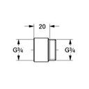Grohe 0713000M Universal 3/4 Extension Chrome 1
