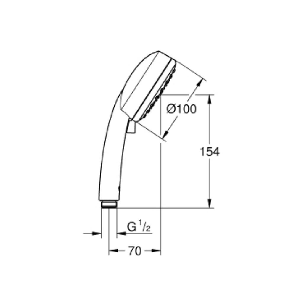 Grohe 2757120E Tempesta Cosmopolitan 100 Hand Shower Chrome 3