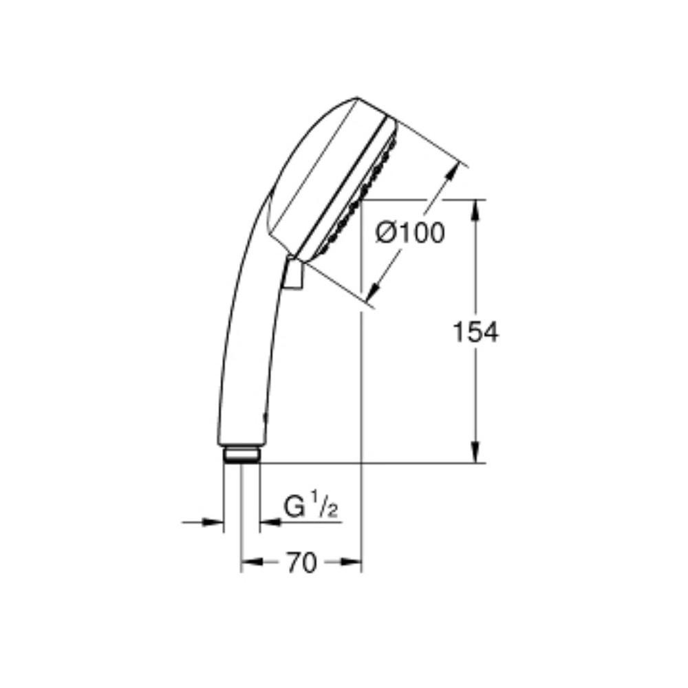 Grohe 26046002 Tempesta Cosmopolitan 100 Hand Shower Chrome 3