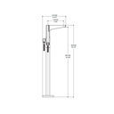 ALT 20787 Riga Floormount Tub Filler With Handshower Chrome 2