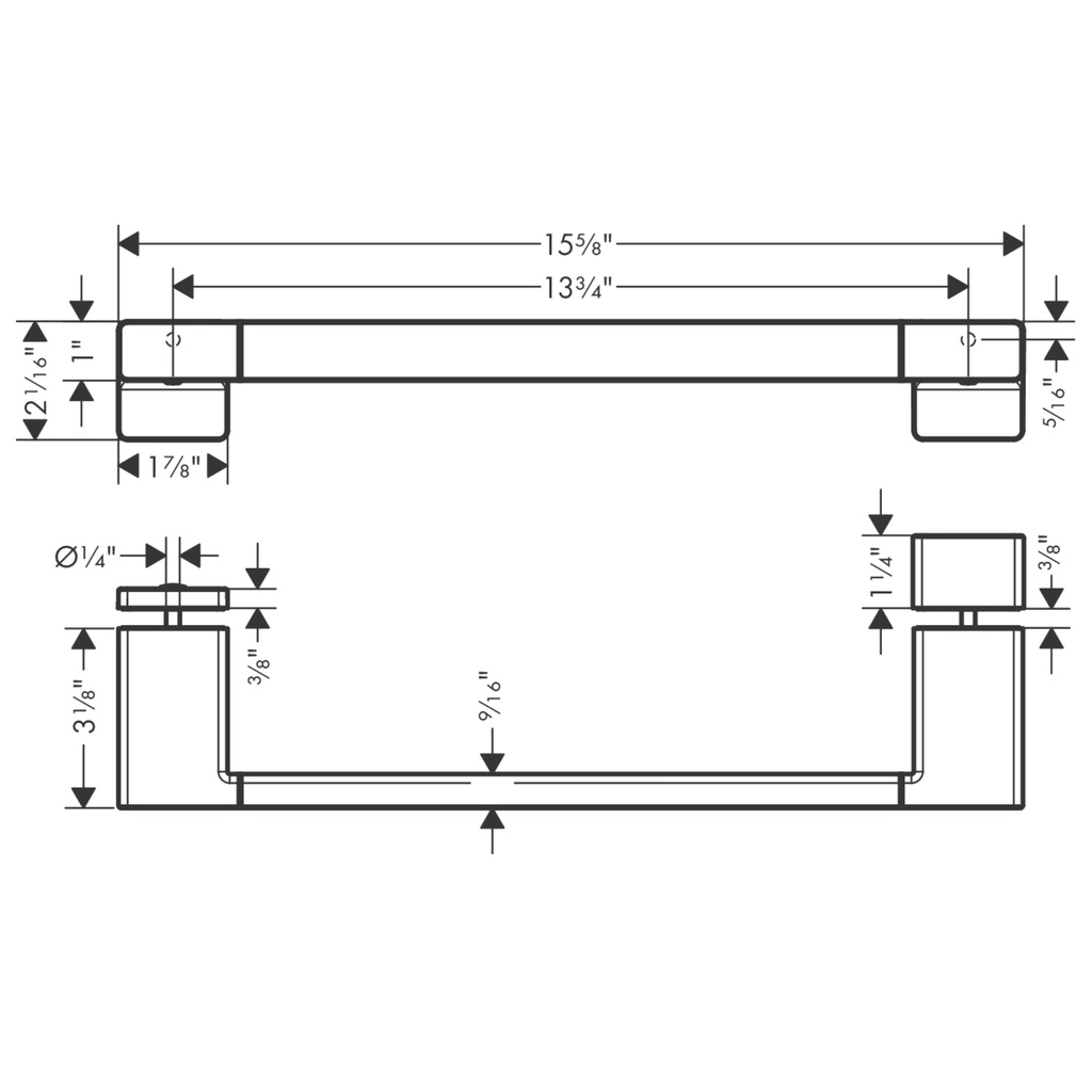 Hansgrohe 41759700 Shower Door Handle
