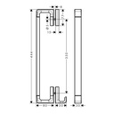 Hansgrohe 42837340 Softsquare Shower Door Handle