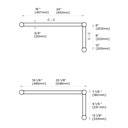 Kartners 13770824-99 Porto 8"x24" Offset Shower Door Handles Polished Chrome 