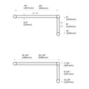 Kartners 13771218-99 Porto 12"x18" Offset Shower Door Handles Polished Chrome 