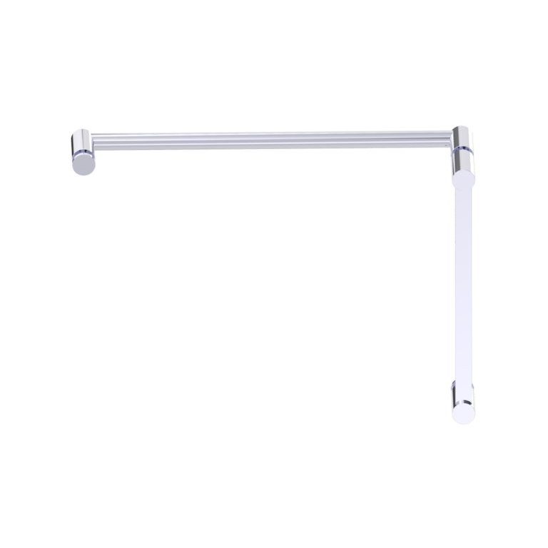 Kartners 13771218-99 Porto 12"x18" Offset Shower Door Handles Polished Chrome 