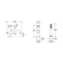 ALT 40742 Circo 2 Piece Deckmount Tub Filler With Handshower Chrome 2