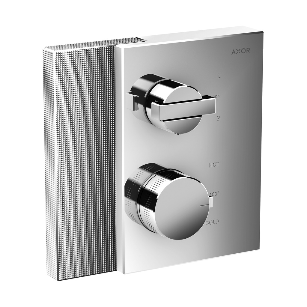 Hansgrohe 46761001 Thermostatic Trim With Vol Control And Diverter, Diamond Cut