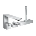 Hansgrohe 46431001 3Hole Roman Tub Trim With 1.75 Gpm Handshower, Diamond Cut